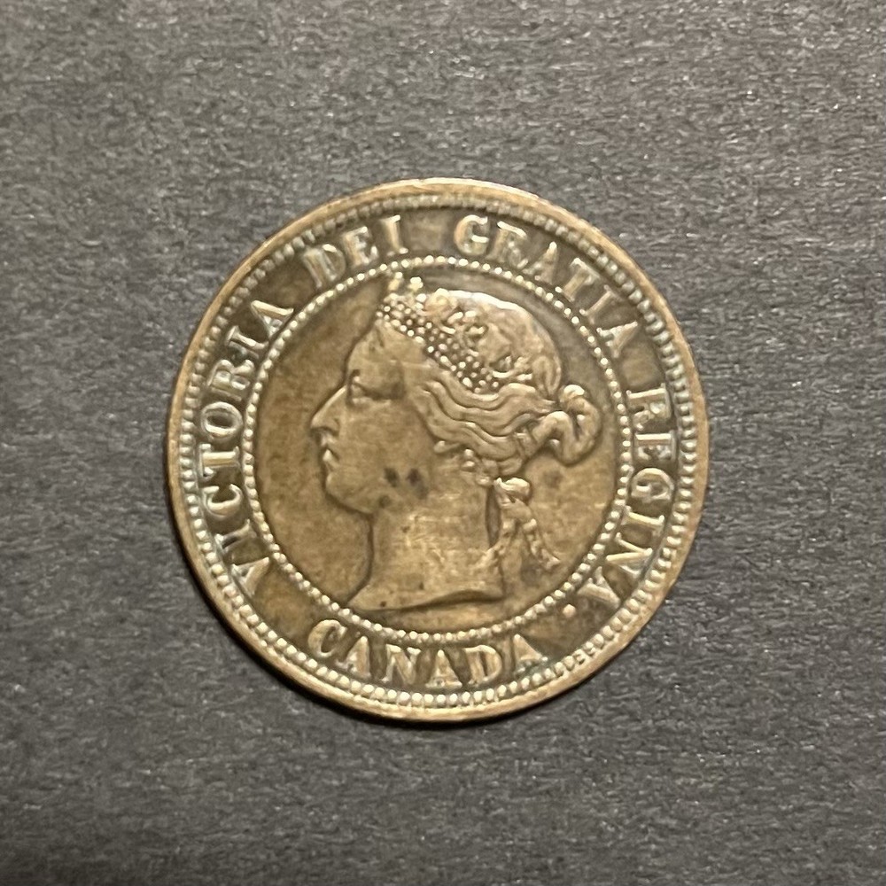 1876-H Canada One Cent Nice Original RD / BN  Uncirculated Luster KM-7