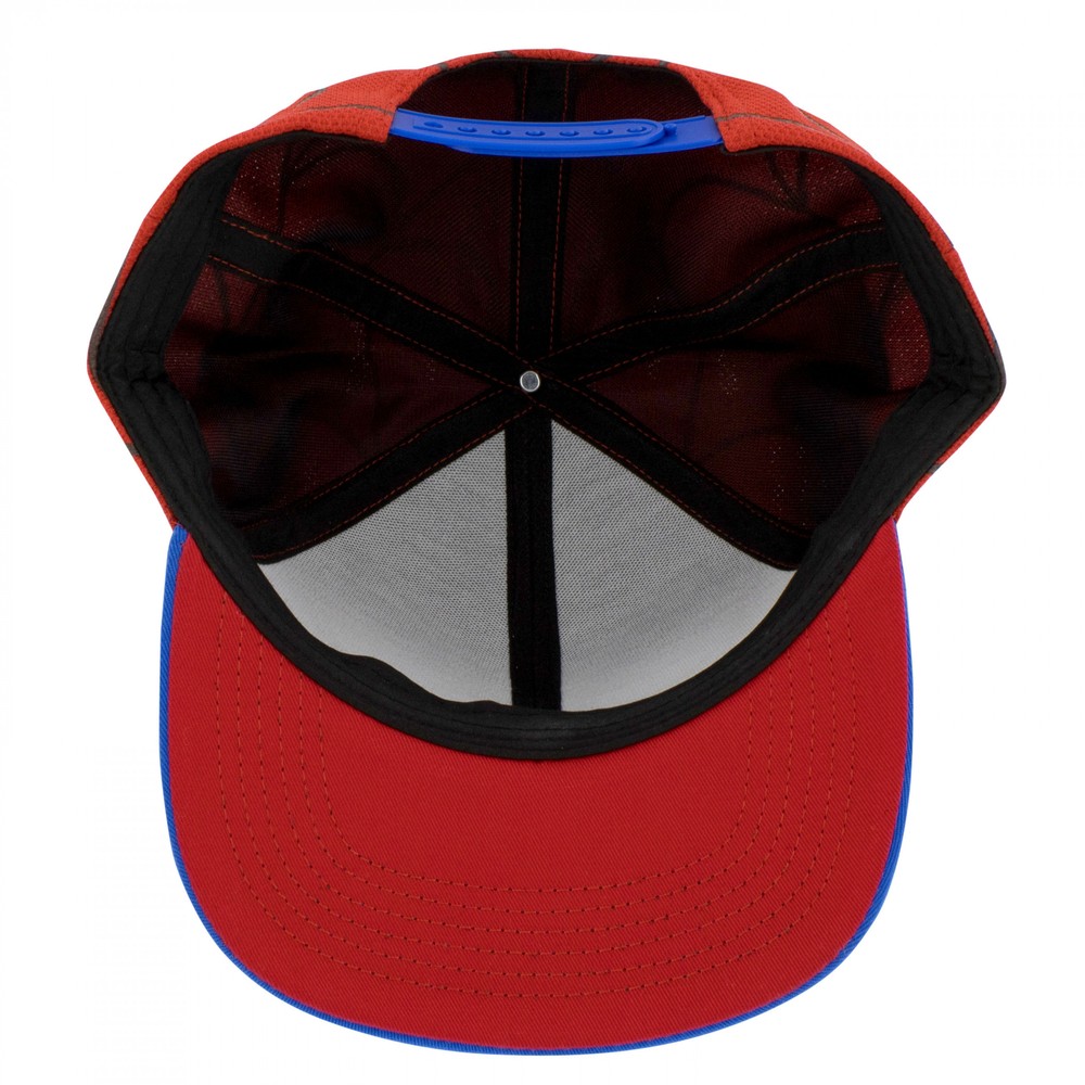 Spider-Man Mask Character Armor Snapback Hat Multi-Color