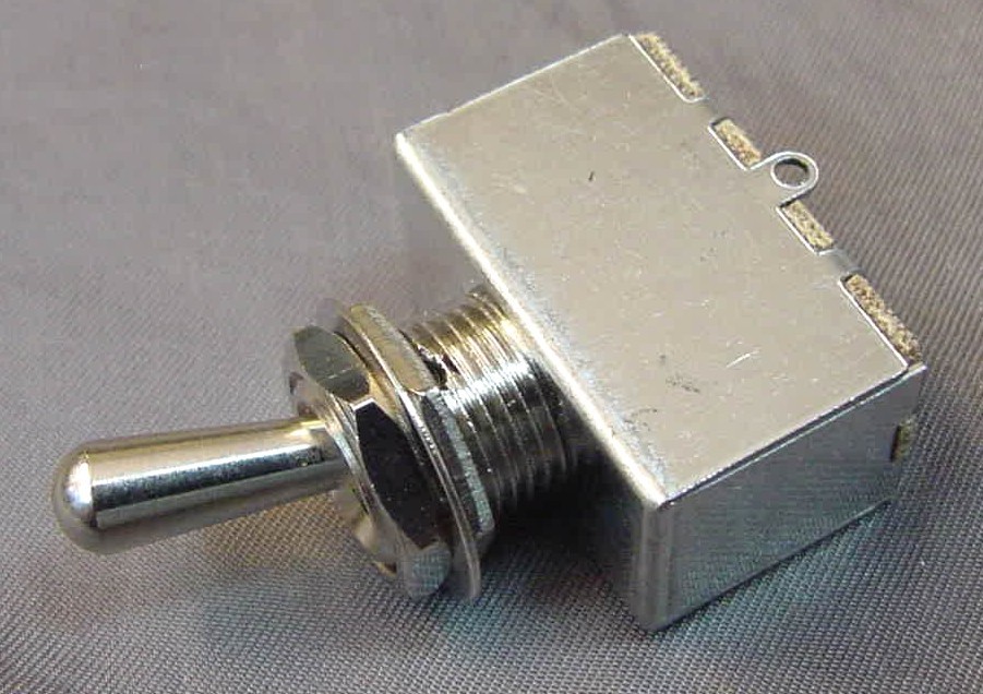 CHROME ELECTRIC GUITAR BOX STYLE 3 WAY TOGGLE SWITCH