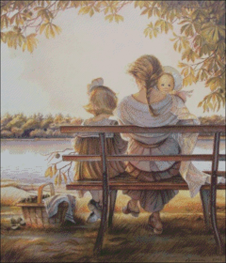 Chart Needlework DIY Craft - Counted Cross Stitch Patterns - Moments