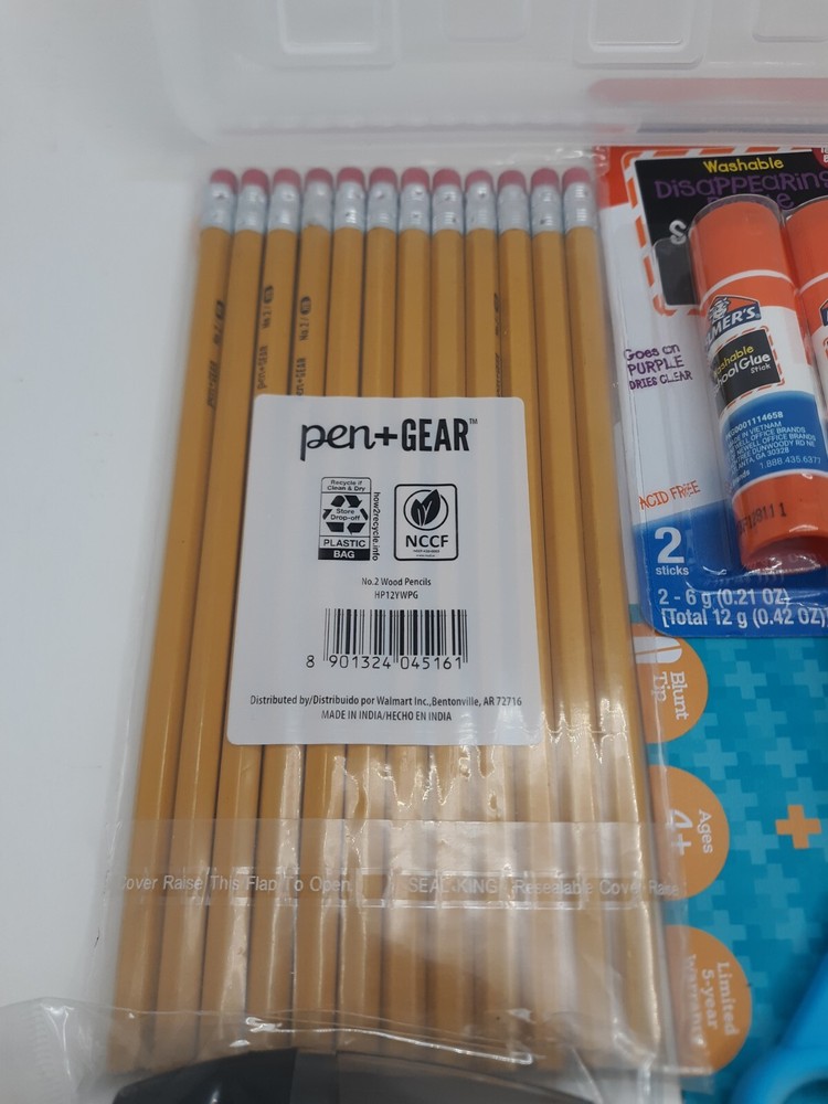 Schools Supplies Bundle kit (w/ Blue Scissors)