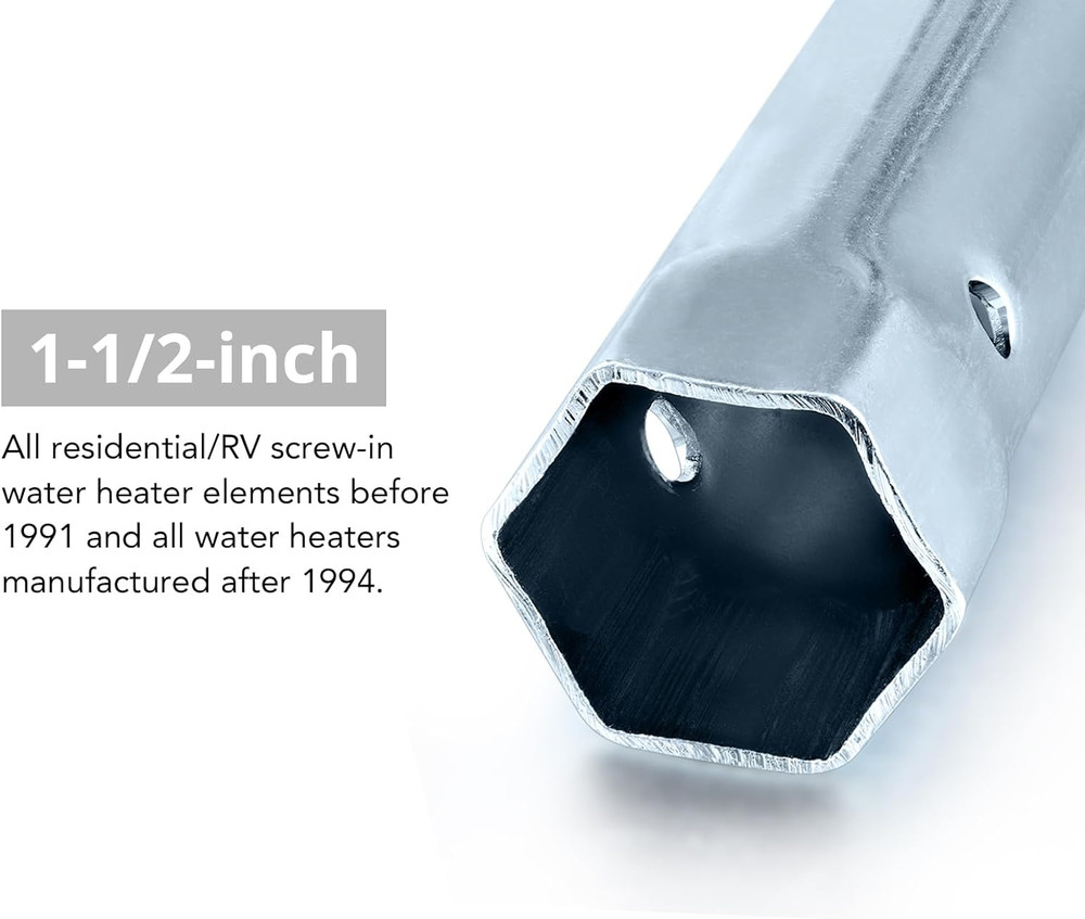 RV Water Heater Element Wrench Socket, Dual Hex Wrench Removal Tool for Anode...