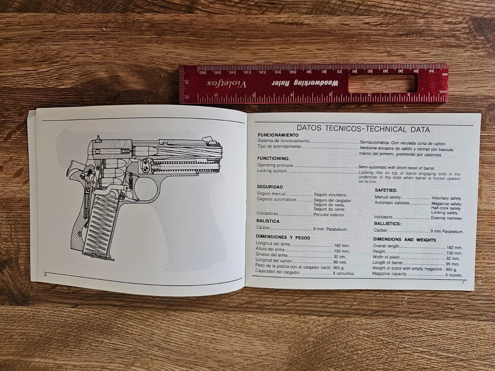 Star BM 9mm manual. Multi lingual. 24 pgs