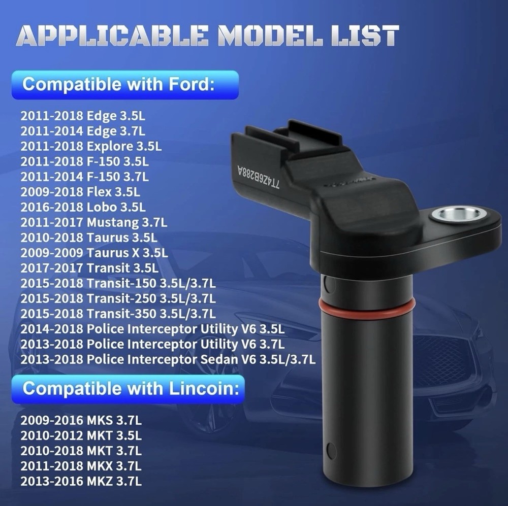 Engine Camshaft Position Sensor Compatible with 2011-2018 Ford F-150 Edge Explor
