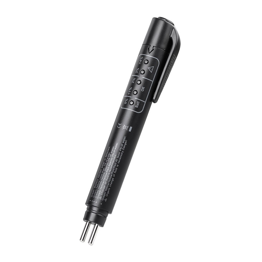 Brake Fluid Tester Pen 5 LED Indicator Auto Oil Testing Tool for DOT3/DOT4