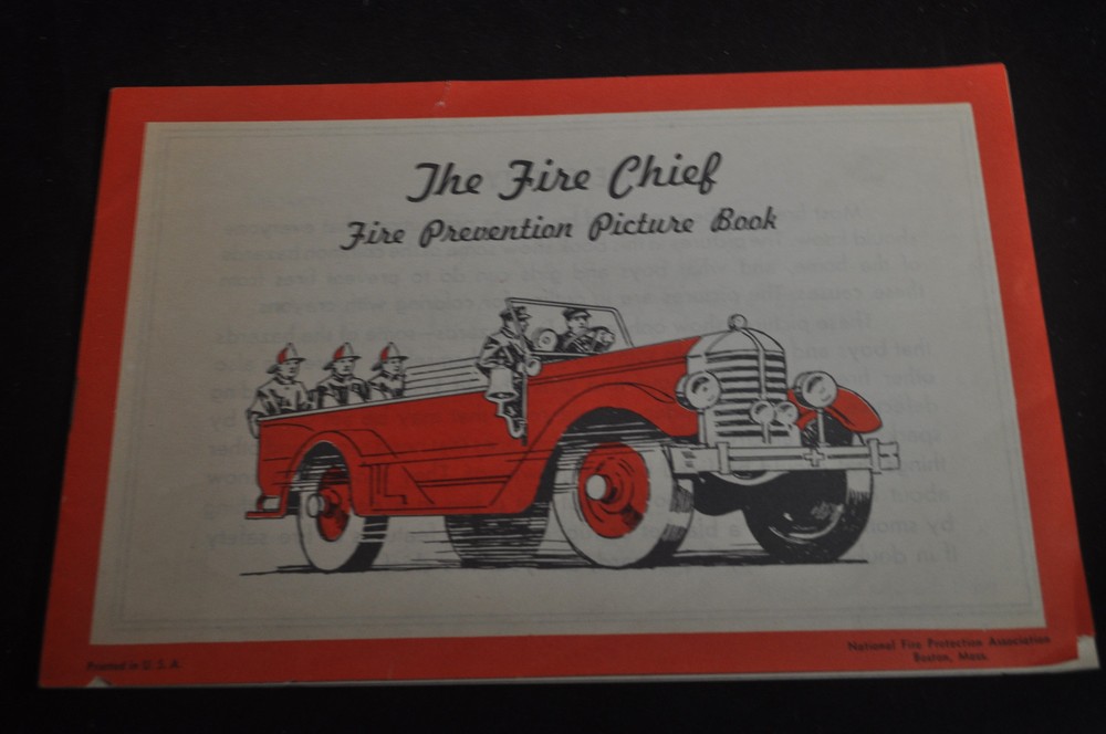 1945 *TWO Different* The Fire Chief Fire Prevention Book