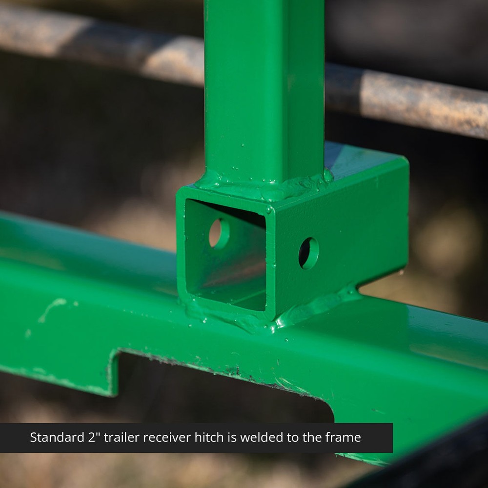 Titan Attachments Pallet Fork Frame with Receiver Hitch and Fork Blades 60"