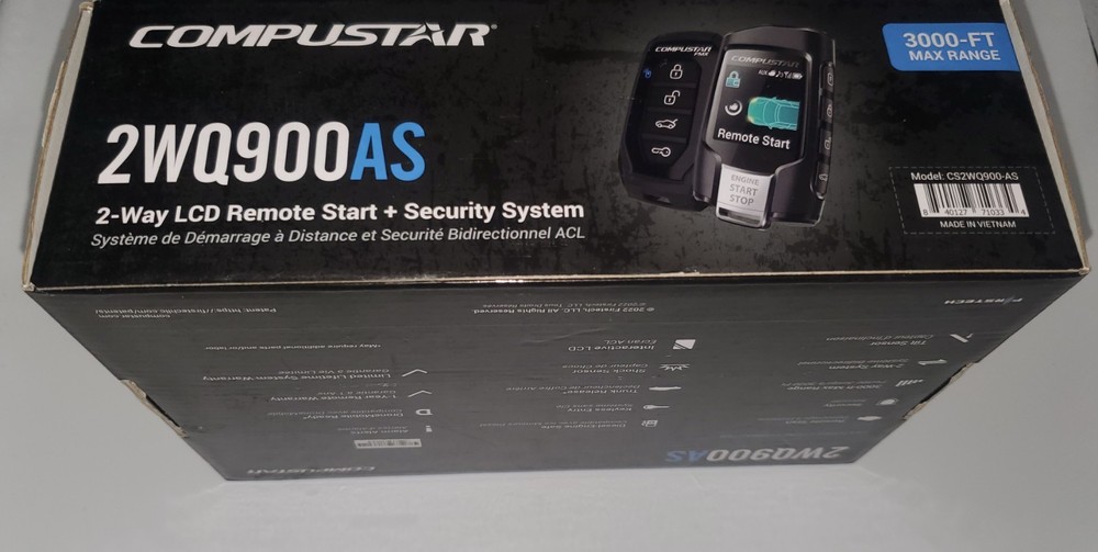 Compustar CS2WQ900AS 2-Way LCD 3000-FT Max Range Remote Start + Security System