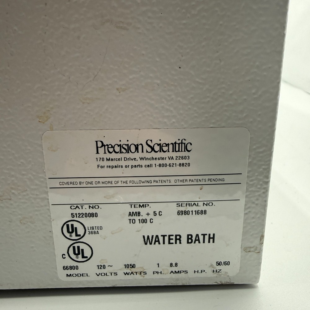 TESTED WORKING Precision Scientific Reciprocal Shaking Bath 66800