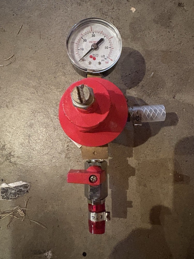 x1 Micro Matic 8211 Single Gauge (60 PSI) Secondary CO2 Regulator Panel