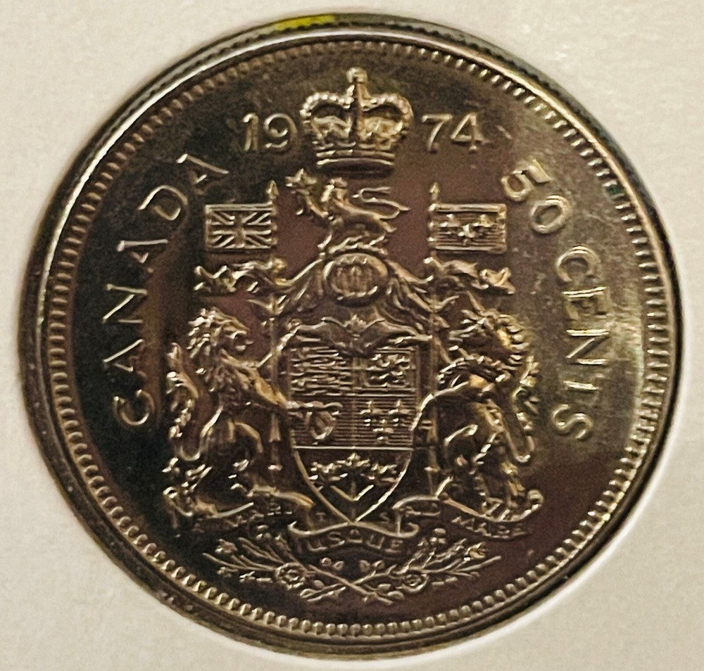 1974 Canada 50 cents Nickel Nice Circulated. #