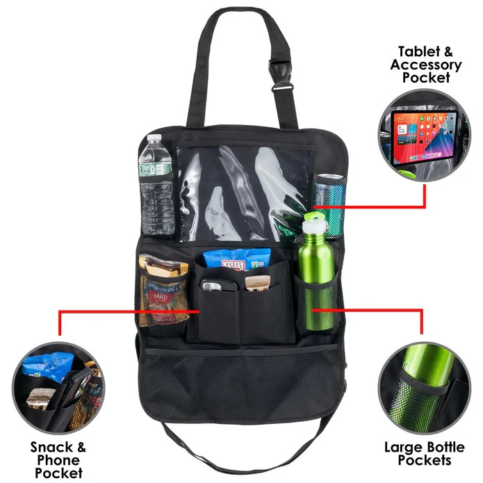 Back Seat Organizer 2-Pack - Black
