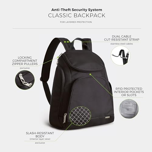 Anti-Theft Classic Backpack Black