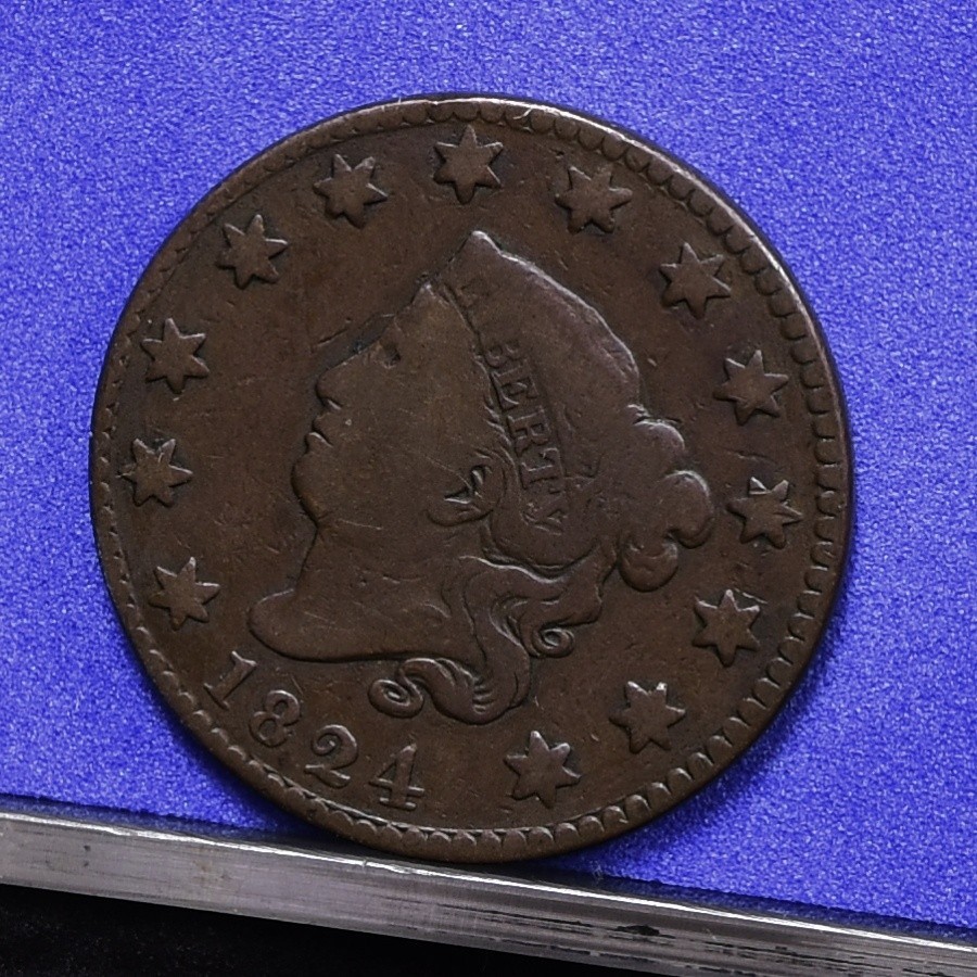 1824 Large Cent - VG (#59014-L)