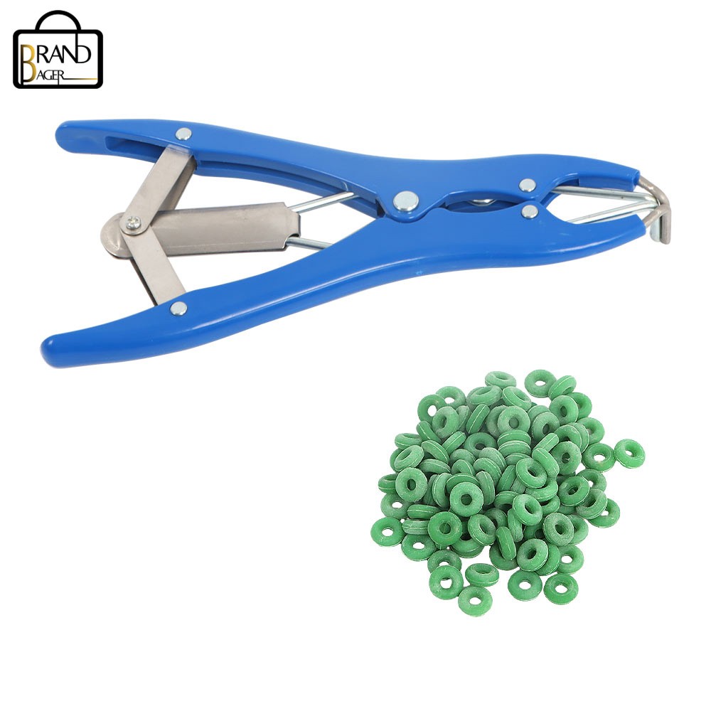 Durable Bander Docking Elastrator Sheep Castration Applicator ＋ 100 Marking Ring