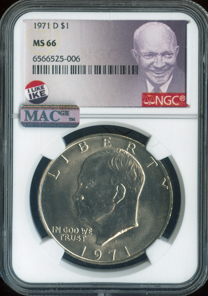 1971-D Eisenhower Dollar NGC MS66 Clad MAC Quality