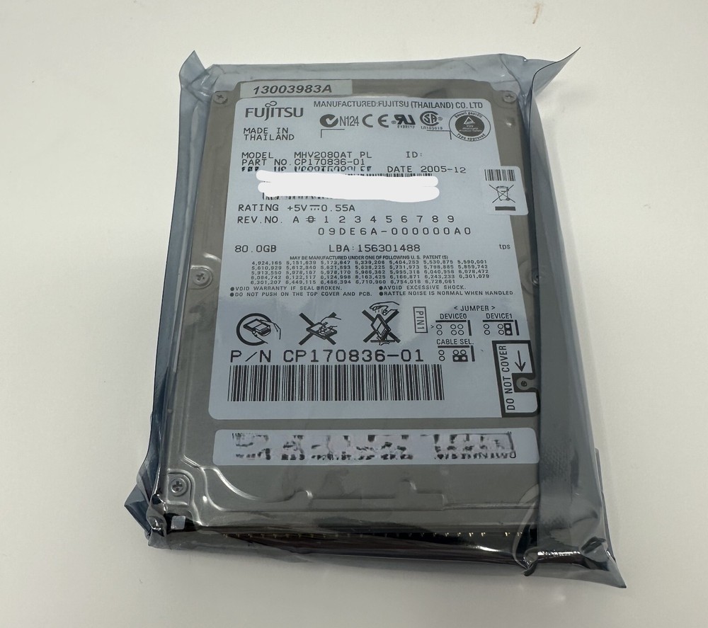 FUJITSU IDE HARD DRIVE MHV2080AT 80GB
