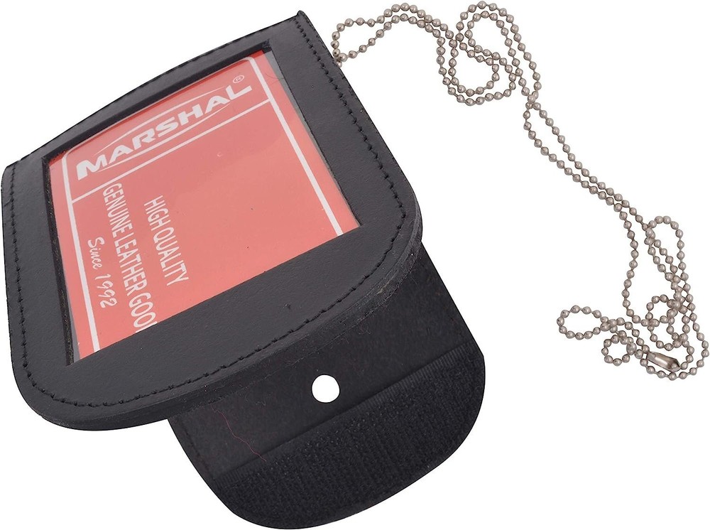 Marshal Wallet® Leather ID & Badge Holder with Chain