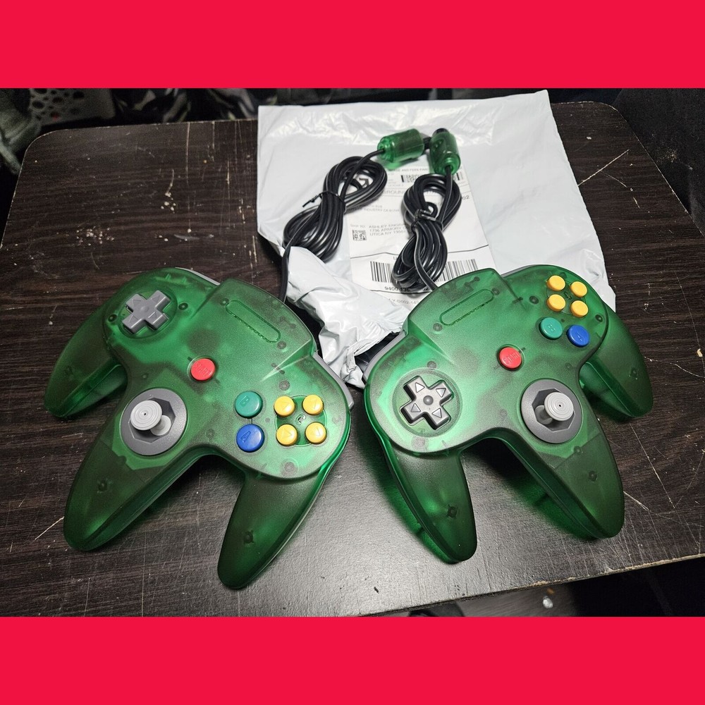 Classic N64 Controller Joystick Remote for N64 VideoGame Gamepad-Clear Green