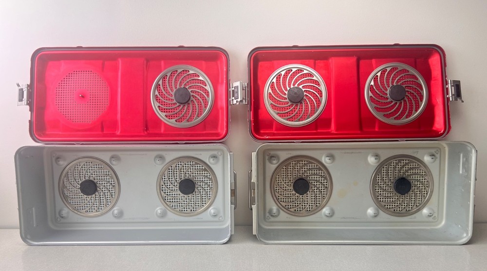 AESCULAP (2) JN442 Sterilization Containers (7) Filter plates