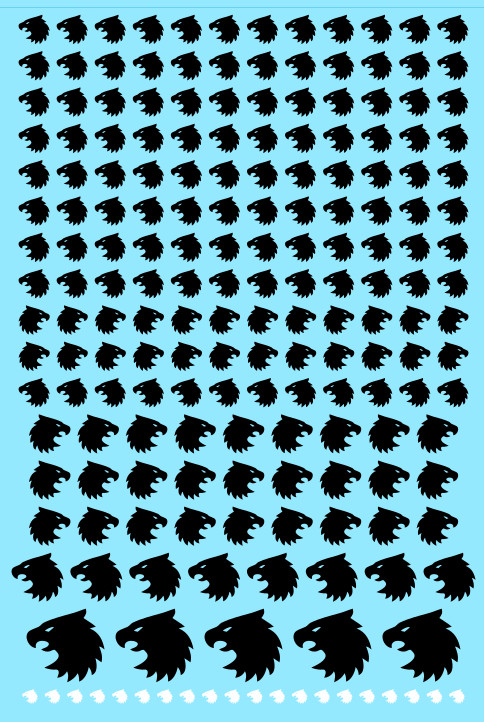A6 -  Black Hawk Heads Transfer Sheet