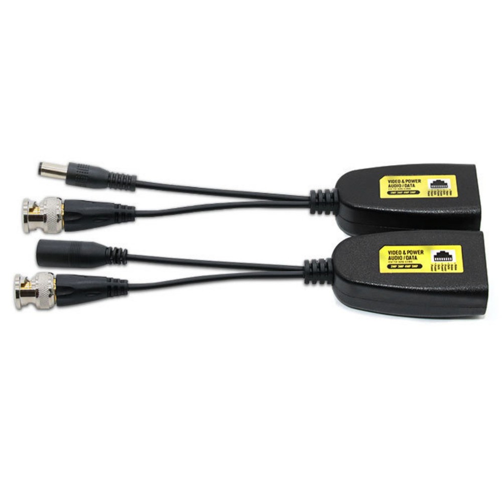 2 PCS BNC To POE Adapter Balun Connector Twisted Pair Transmitter Accessories
