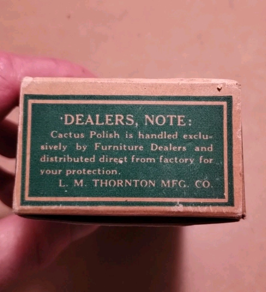 1920'S CACTUS POLISH & CLEANER BOTTLE & BOX