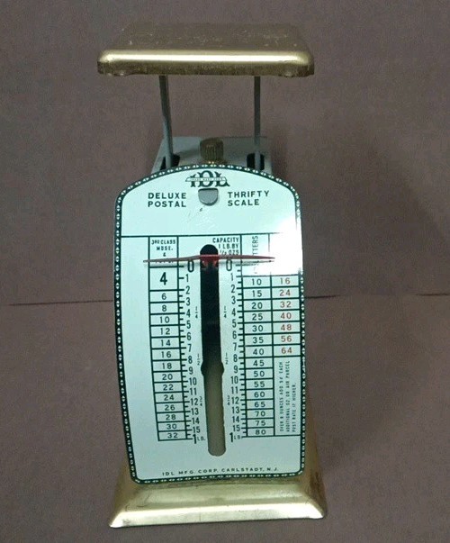 Vintage Deluxe Thrifty Postal Scale IDL MFG CORP Scale Nice Condition