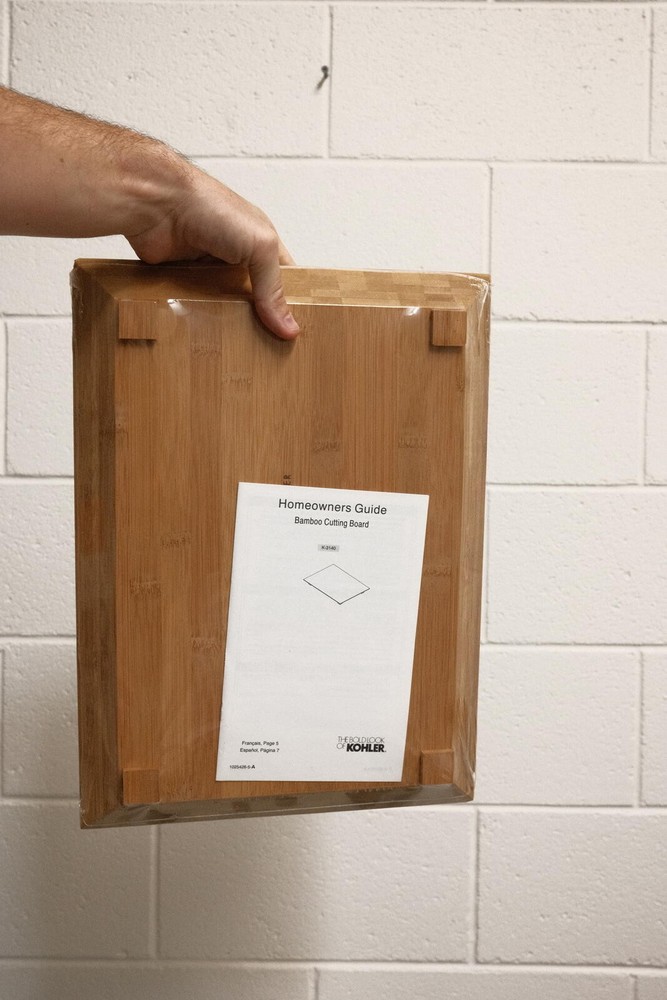 Kohler Bamboo Cutting Board with Homeowners Guide