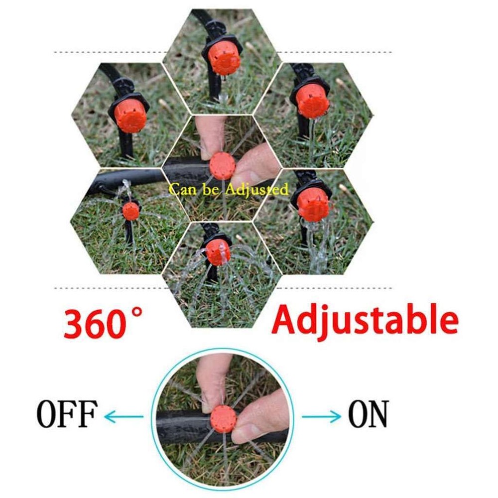 Adjustable Emitter Dripper Micro Drip Irrigation Sprinkler Watering System Lots