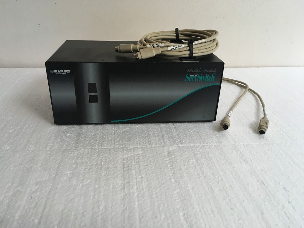 BLACK BOX SERVSWITCH WIZARD MULTI HEAD ~ SW614A SSW2D W/ POWER ADAPTER