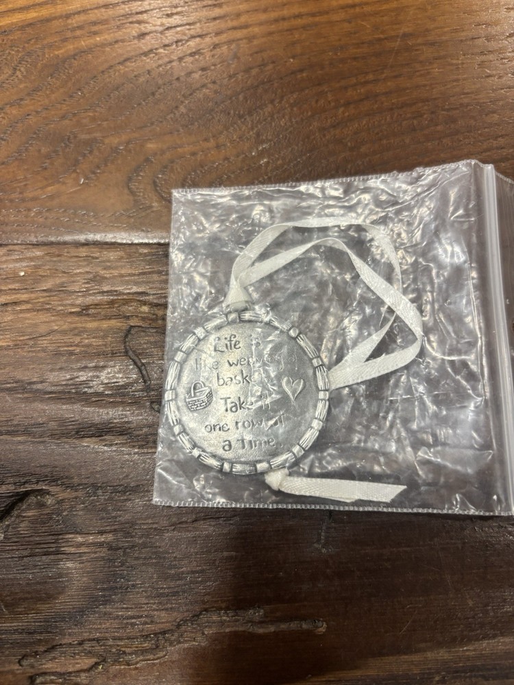 Longaberger Pewter Tie-on.