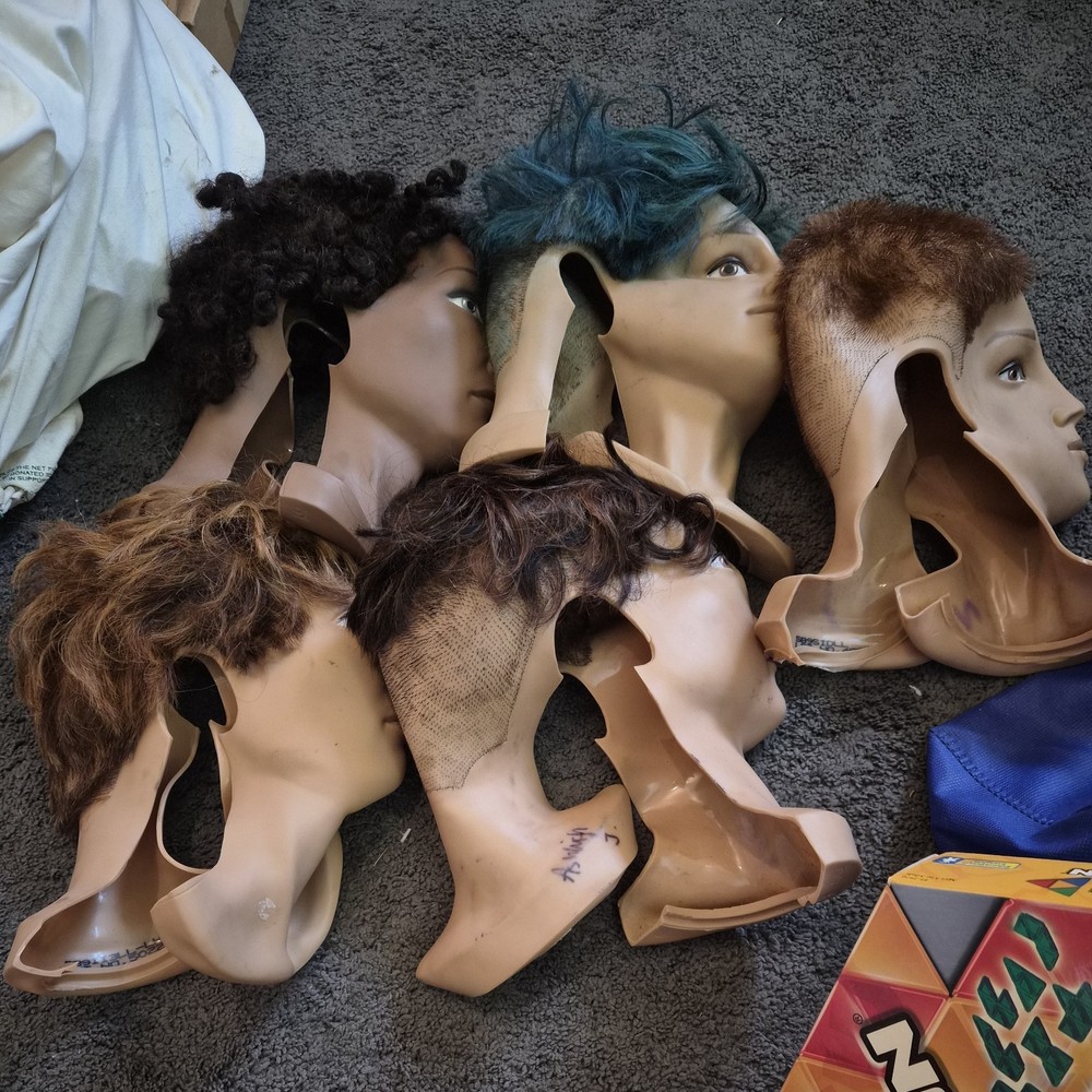5 Mannequin Head Make up Slip On Hair Forms