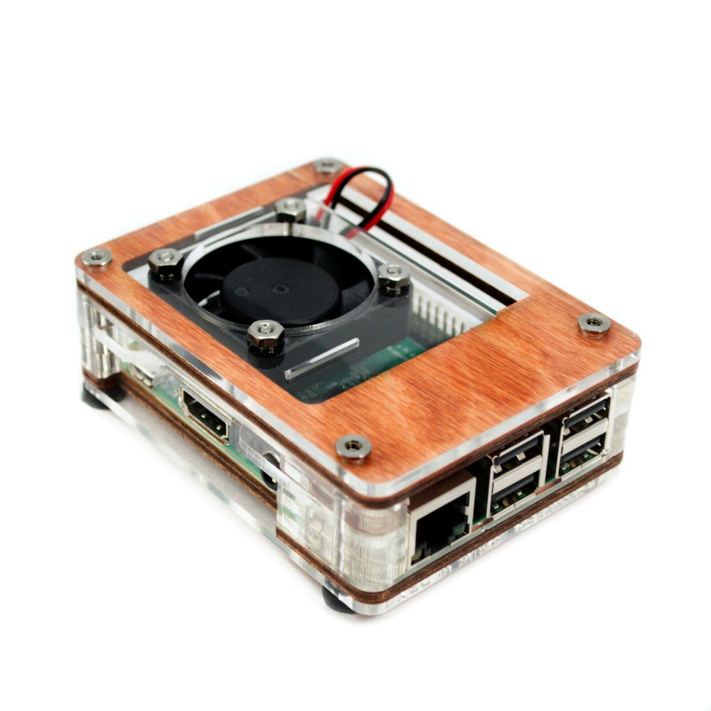 Zebra Bagel Fan Case – Raspberry Pi 4B, 3B+,  3B, 2B, and B+ ~ Color Options