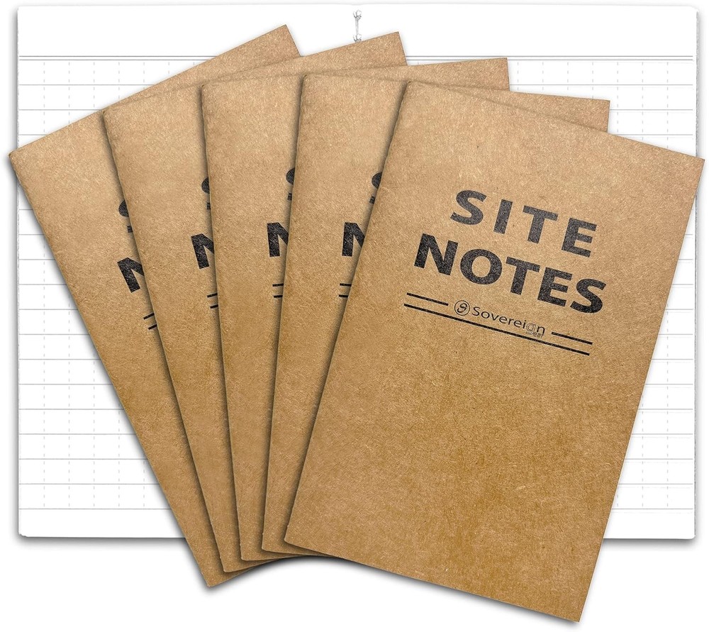 Sovereign-Gear Field Notes Notebooks 5 Pack | Small Memo Book White
