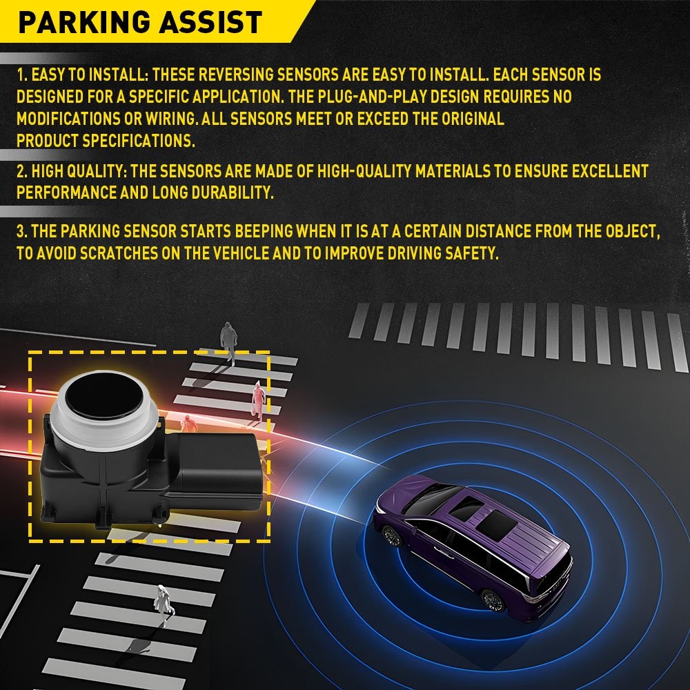 8PCS For 2025 Acura MDX PDC Parking Reverse Assist Sensor Front Rear Left Right