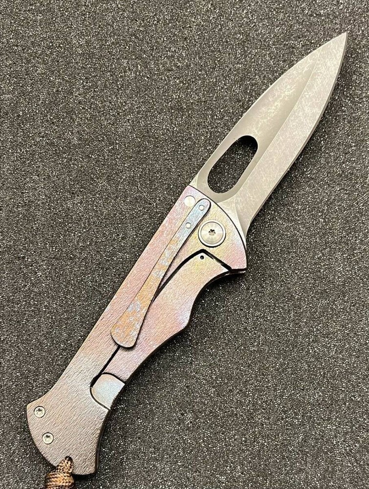 John Gray Tracker Folder Nitro V Blade 3.25" Anodized Ti Frame Lock Custom Knife