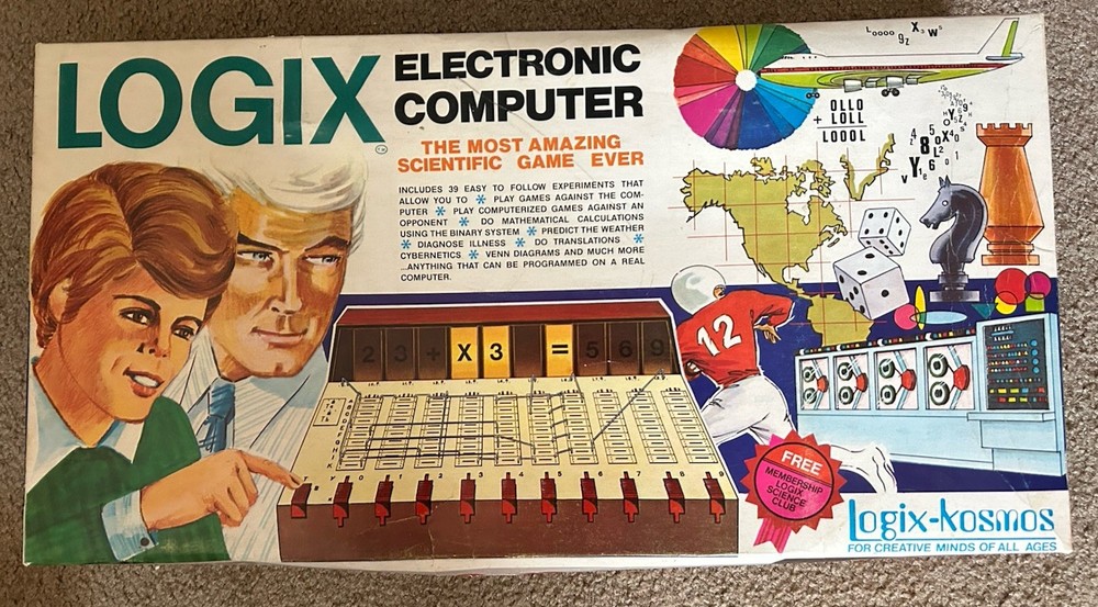 Vintage 1974 Logix Electronic Computer 0-600 Miniature Computer RARE Untested