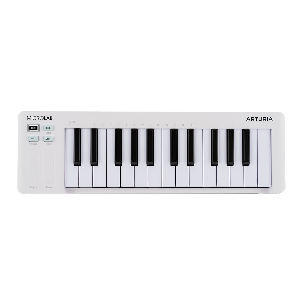 Arturia MicroLab mk3 White Ultra-Compact MIDI Controller with Case