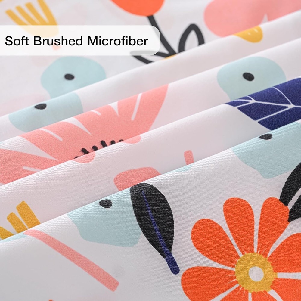 Elegant Floral Microfiber Sheet Set for Queen Beds - 4 Piece Bedding Essentials