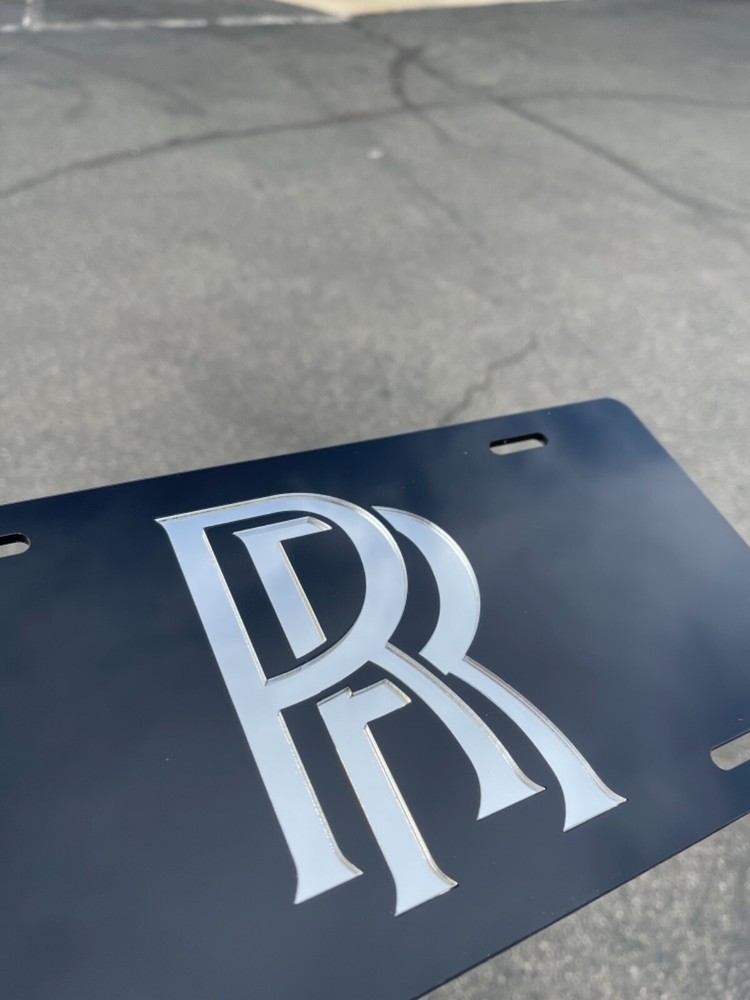 Rolls-Royce Acrlic Mirror License Plate Auto Tag nice