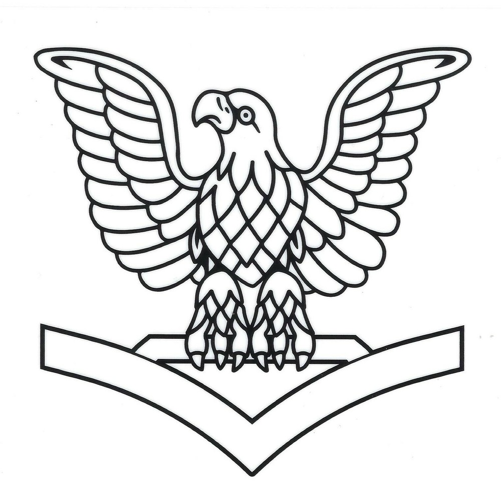 THIRD 3rd CLASS  PETTY OFFICER STICKER DECAL  PO3  E-4