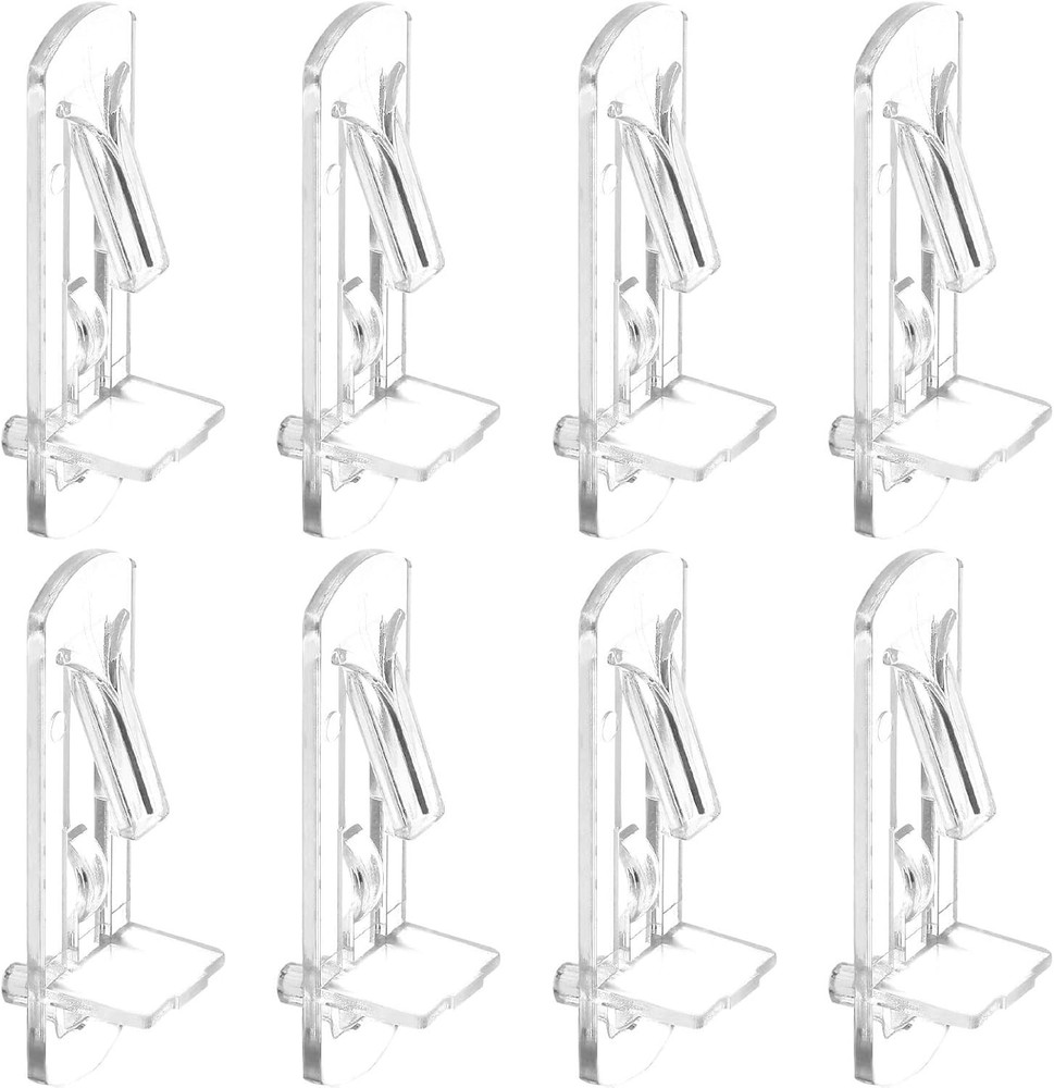 20 Pack Plastic Shelf Support Pegs Clear Self Locking 6mm Pins for Kitchen Book