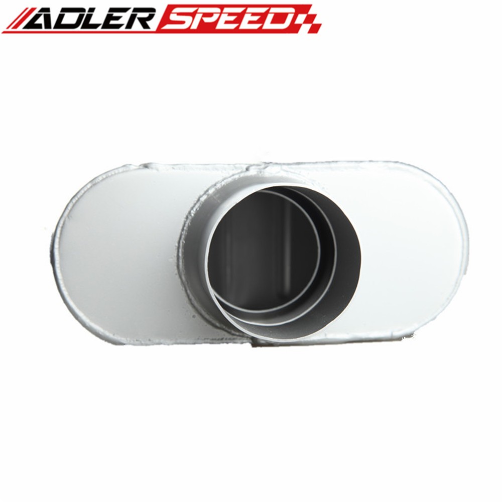 US SHIP Single Chamber Race Performance Muffler Silencer 2.5" Inch Offset/Center