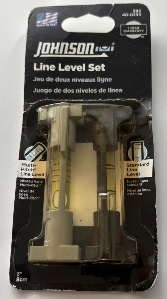 Johnson Structo-Cast 3 Inch Plastic Line Level Set (Package Scuffs)