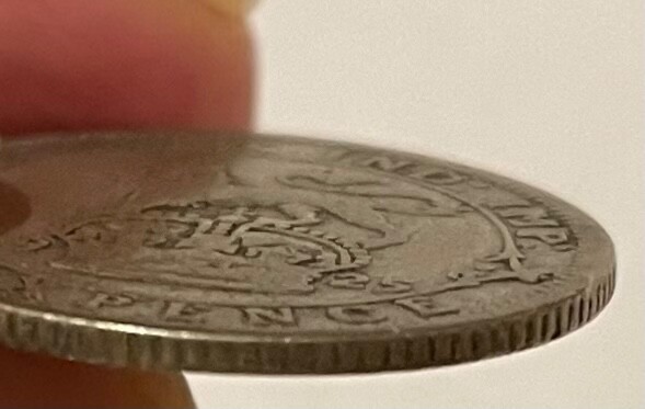 1925 British Silver Sixpence coin - Scarce Date