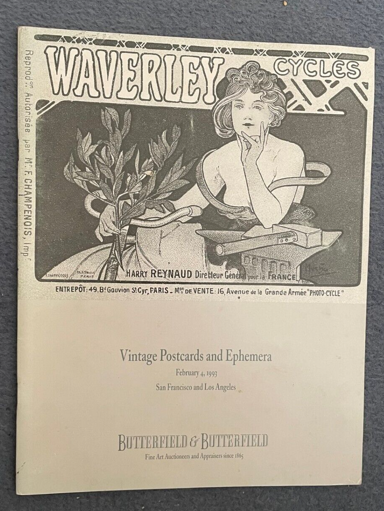 BUTTERFIELDS Postcards Ephemera Auction Catalog 1993
