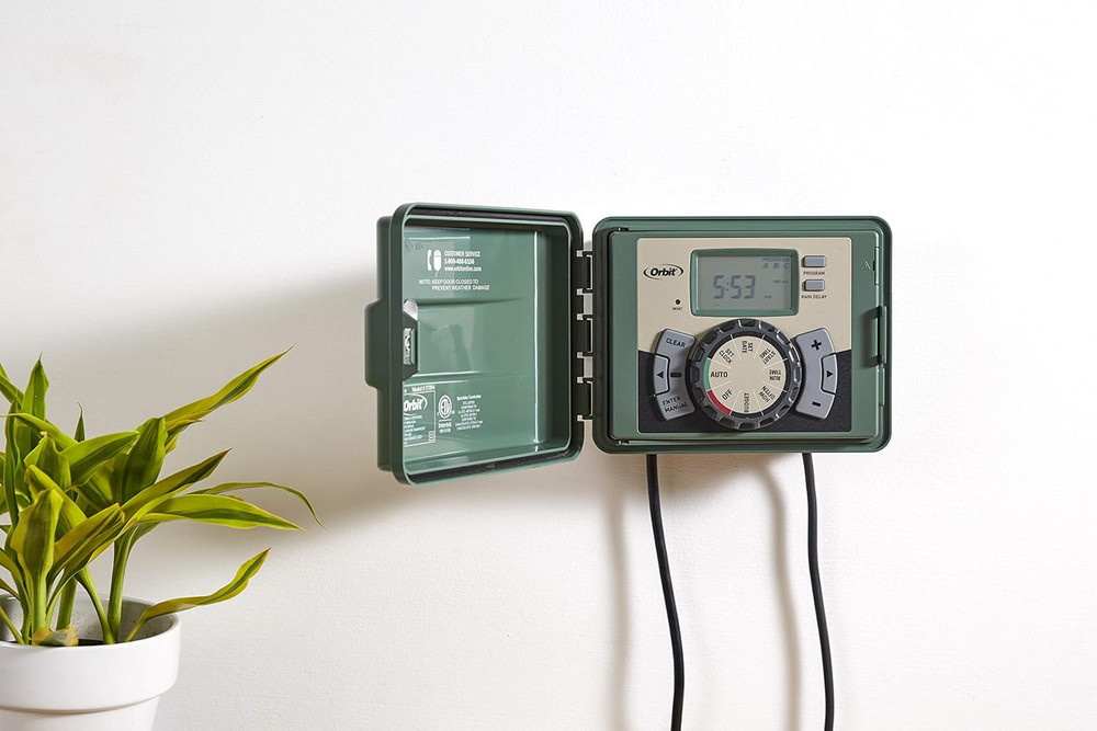 57896 6-Station Outdoor Swing Panel Sprinkler System Timer