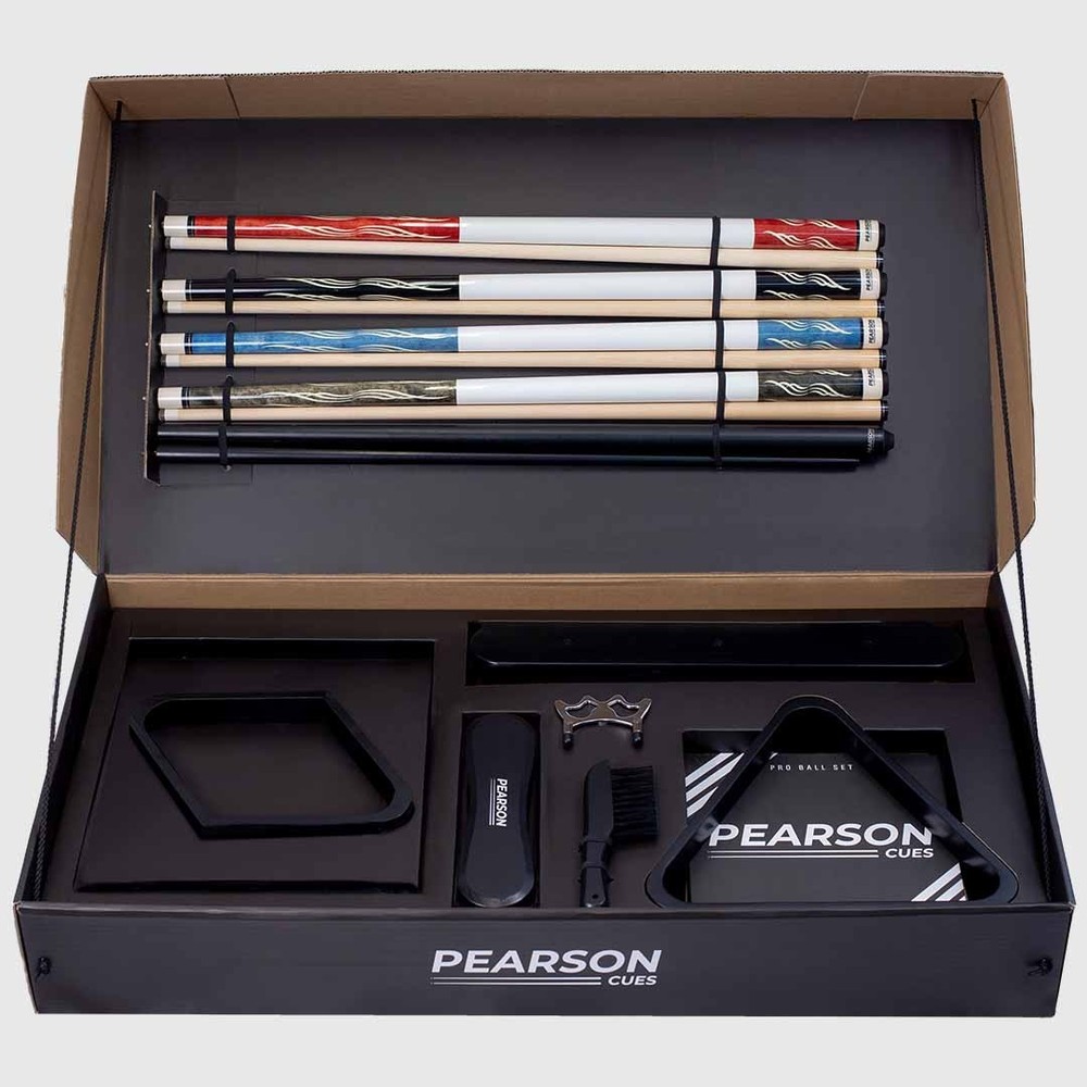 Pearson Diamond Pool Table Accessory Kit With 4 Pool Cues