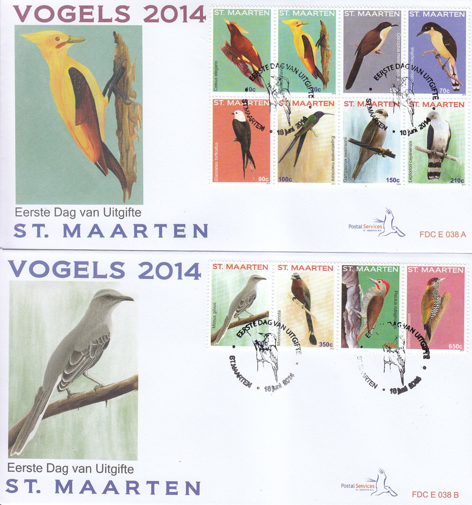 Sint Maarten Issue FDC 2014 (38) Birds